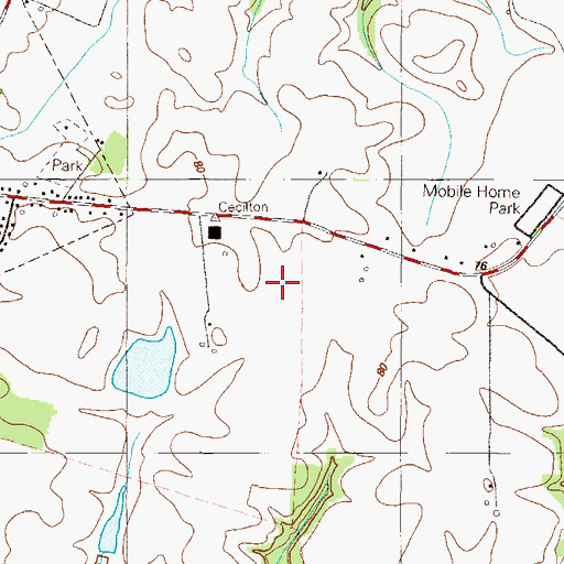 Topographic Map of Cecilton Elementary School Annex, MD