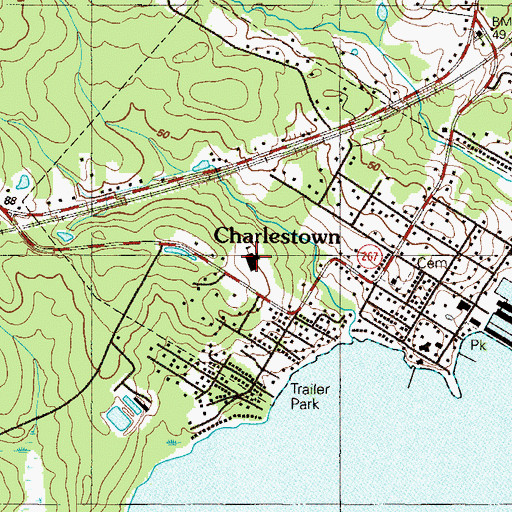 Topographic Map of Charlestown Elementary School, MD