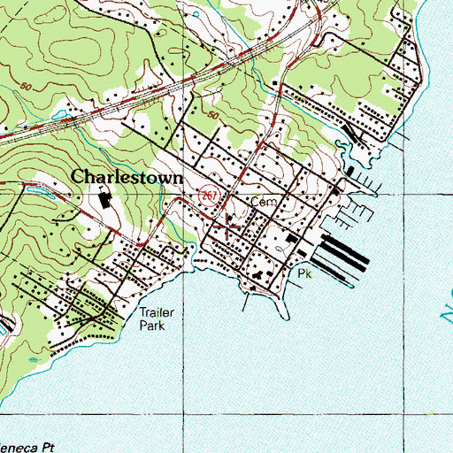 Topographic Map of Charlestown Town Hall, MD