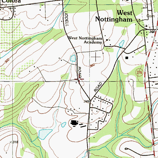 Topographic Map of Chelsea of Nottingham, MD