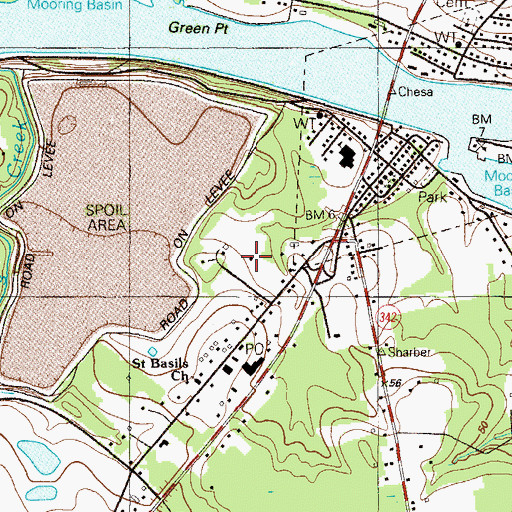 Topographic Map of Chesapeake City Park, MD