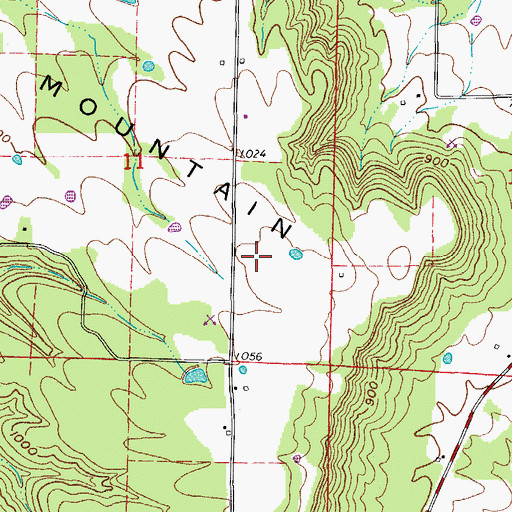 Topographic Map of Woolverton Mountain, AR