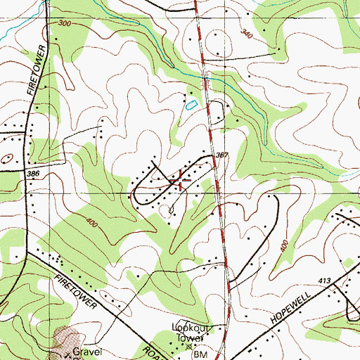 Topographic Map of Colony Acres, MD