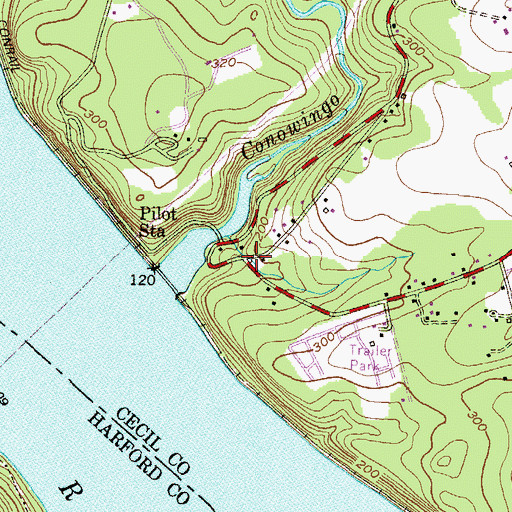 Topographic Map of Conowingo (historical), MD