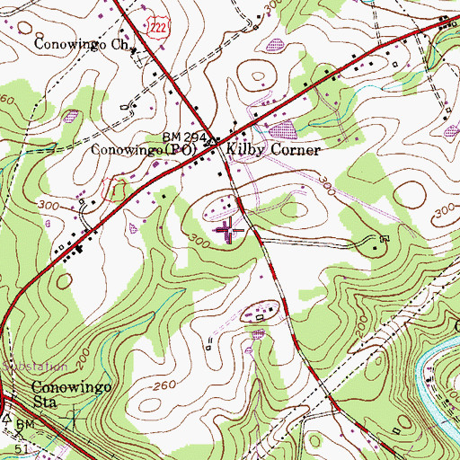 Topographic Map of Conowingo Elementary School, MD