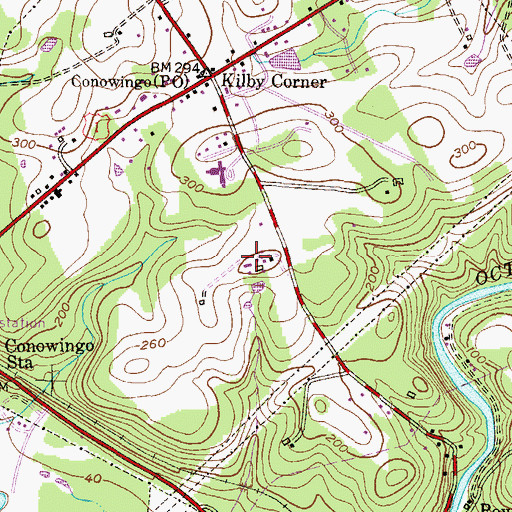 Topographic Map of Conowingo Manor, MD