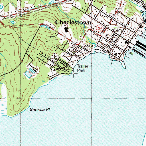 Topographic Map of Coulters Point, MD