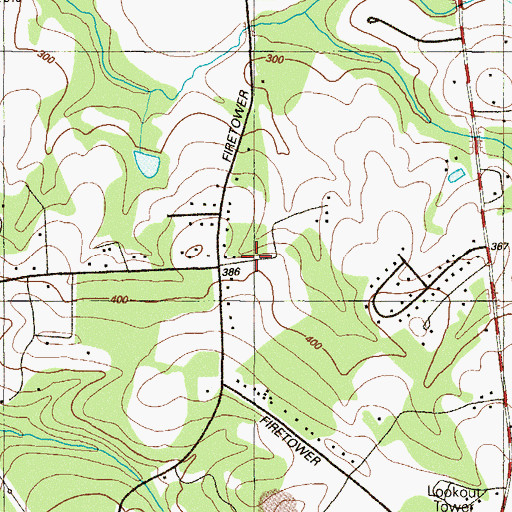 Topographic Map of Country Acres, MD