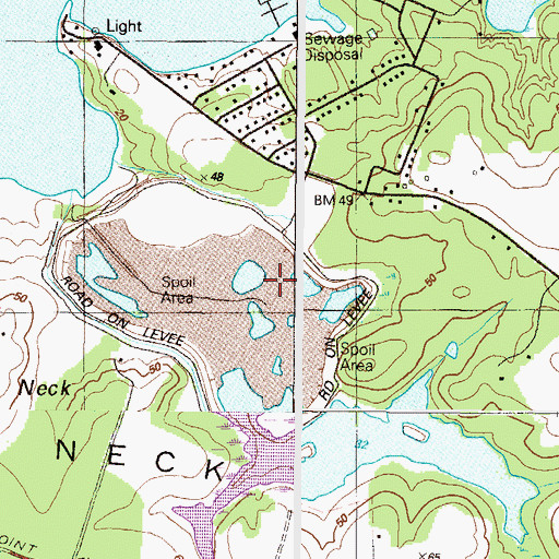Topographic Map of Courthouse Point Managed Hunting Area, MD