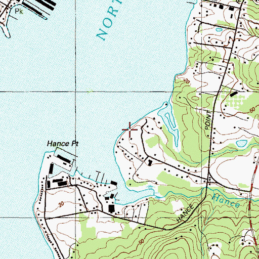 Topographic Map of Coziers Fishery, MD
