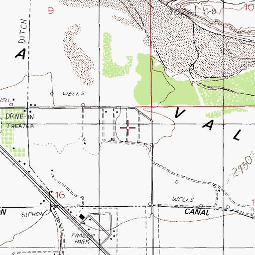 Topographic Map of Hollywood, AZ