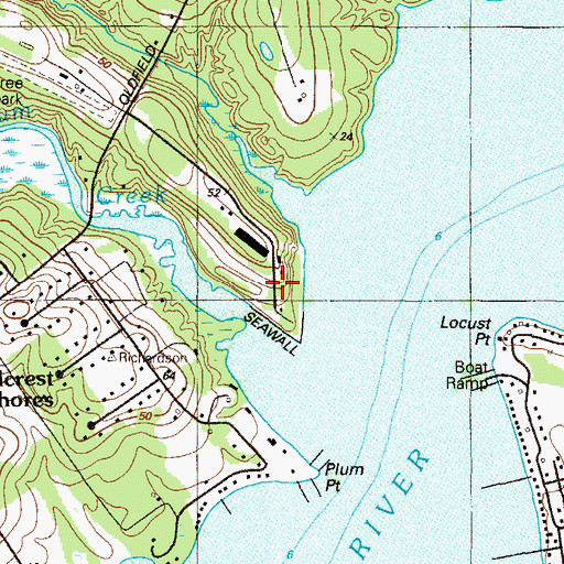 Topographic Map of Elk Haven, MD