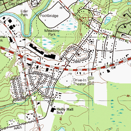 Topographic Map of Elk Towne Center Shopping Center, MD