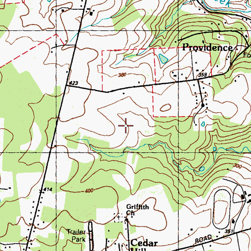 Topographic Map of Fair Hill Meadows, MD