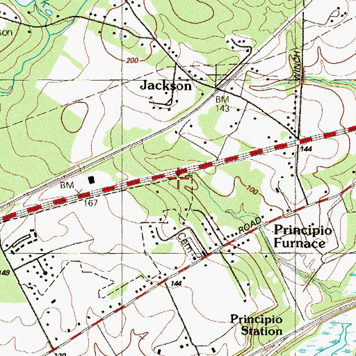 Topographic Map of First Baptist Church, MD
