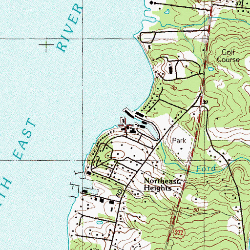 Topographic Map of Fords Fishery, MD