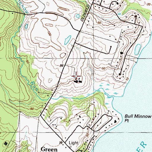 Topographic Map of Green Haven, MD