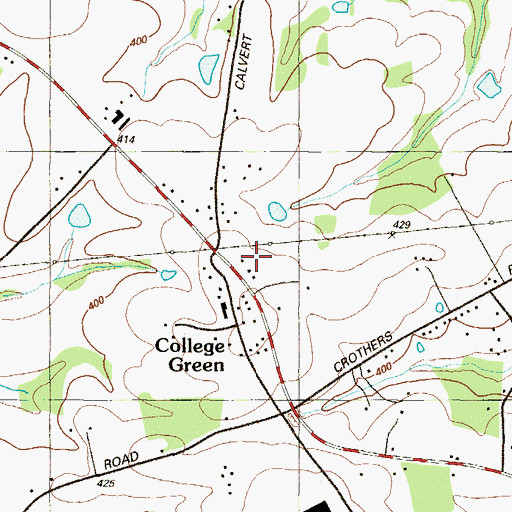 Topographic Map of Greenhurst, MD