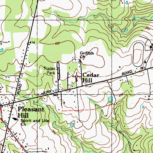 Topographic Map of Griffith African United Methodist Cemetery, MD
