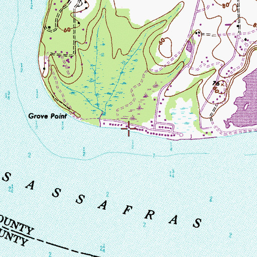 Topographic Map of Grove Point Fishery (historical), MD