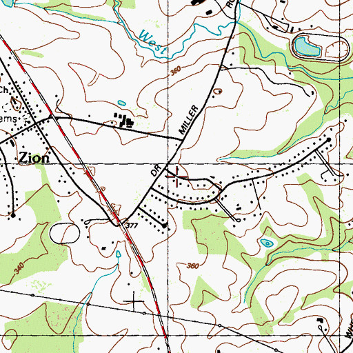 Topographic Map of Grove School (historical), MD
