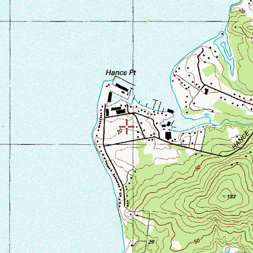 Topographic Map of Hance Point Estates, MD