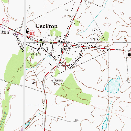Topographic Map of Hayes School (historical), MD