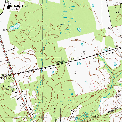 Topographic Map of Hickory Run School (historical), MD