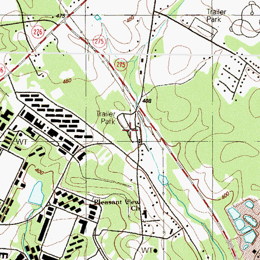 Topographic Map of Highland Park, MD