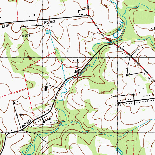 Topographic Map of Hillview Estates, MD