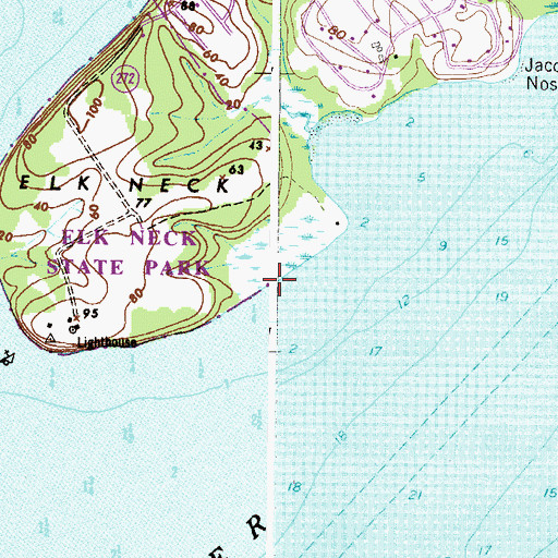 Topographic Map of Indian Cabin Fishery, MD