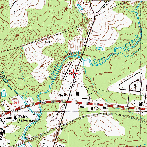 Topographic Map of Indian Falls, MD