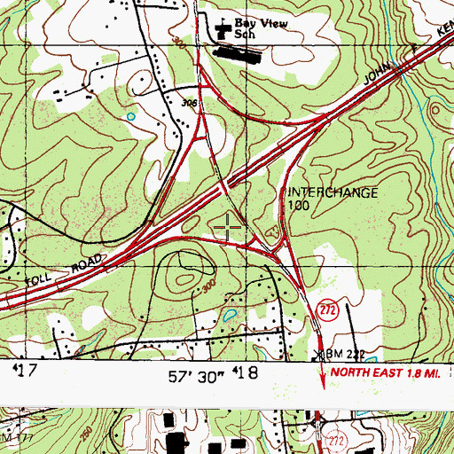 Topographic Map of Interchange 8, MD