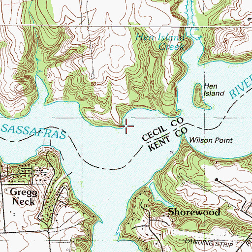 Topographic Map of Judge Point, MD