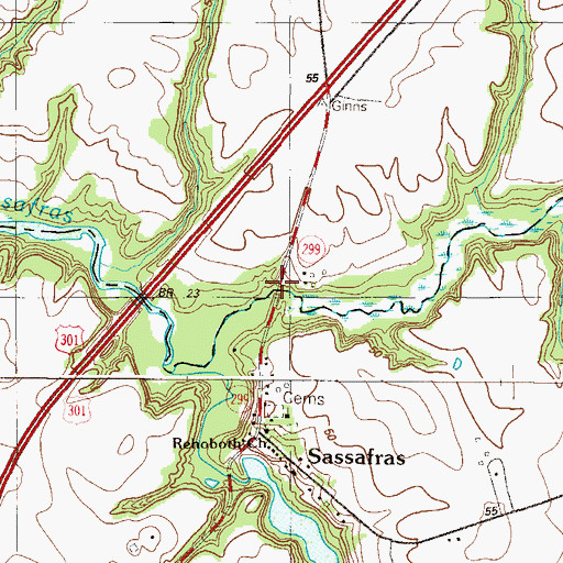 Topographic Map of Kennedy Mill (historical), MD