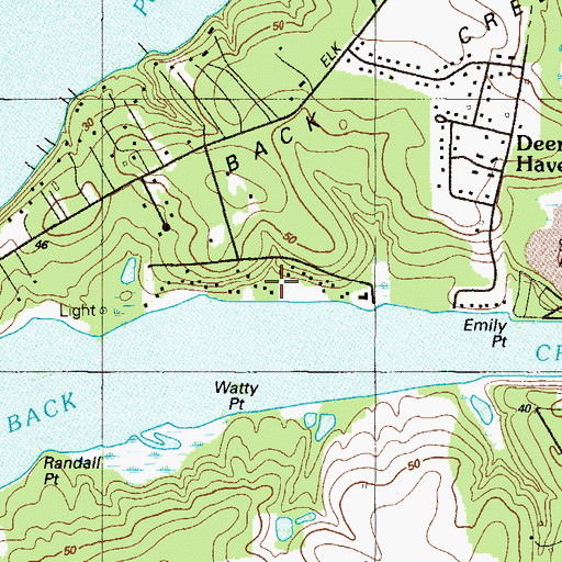 Topographic Map of Kentmore Park, MD