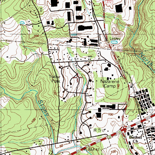 Topographic Map of Lakeside Park South, MD