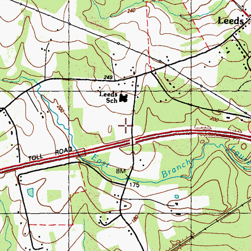 Topographic Map of Leeds Elementary School, MD
