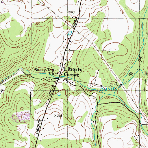 Topographic Map of Liberty Grove School House (historical), MD