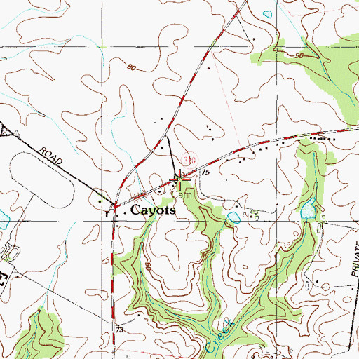 Topographic Map of Manor School (historical), MD