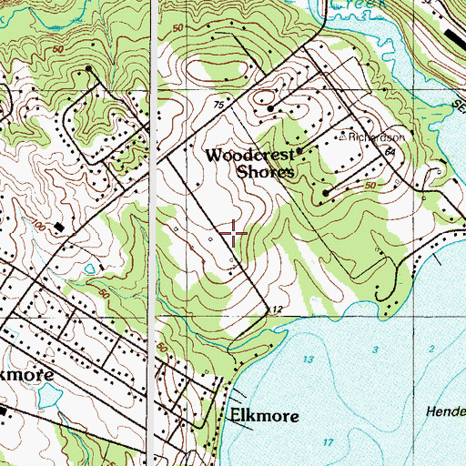 Topographic Map of Mariners Cove, MD