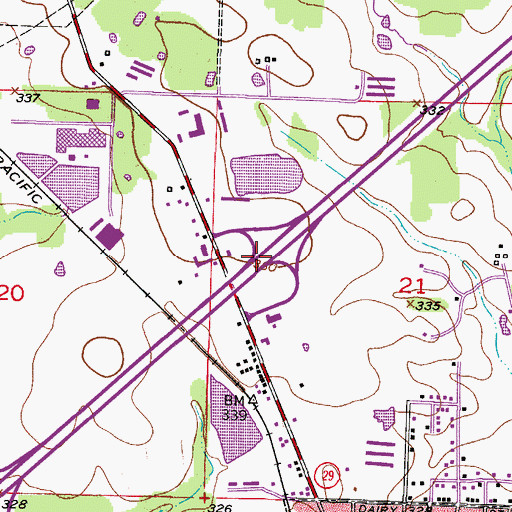 Topographic Map of Interchange 31, AR