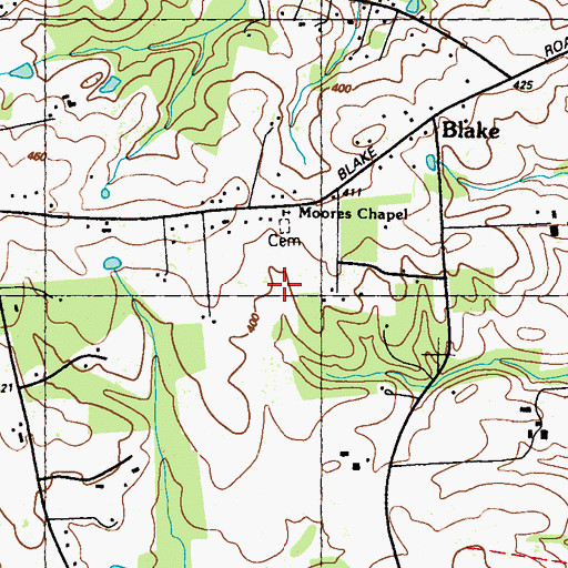 Topographic Map of Moores Chapel United Methodist Church Cemetery, MD