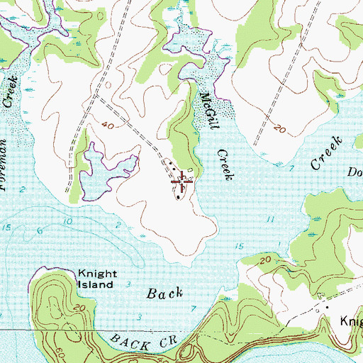 Topographic Map of Mount Harmon, MD