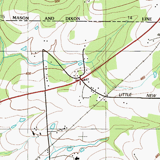 Topographic Map of Mount Hope Church (historical), MD