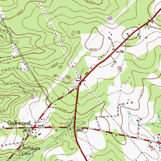 Topographic Map of Mount Pleasant (historical), MD