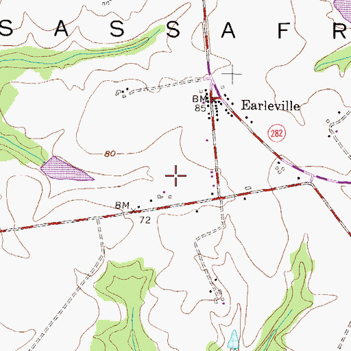 Topographic Map of Mount Pleasant Farm, MD