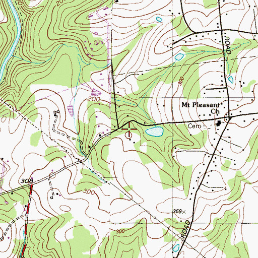 Topographic Map of Mount Pleasant View, MD