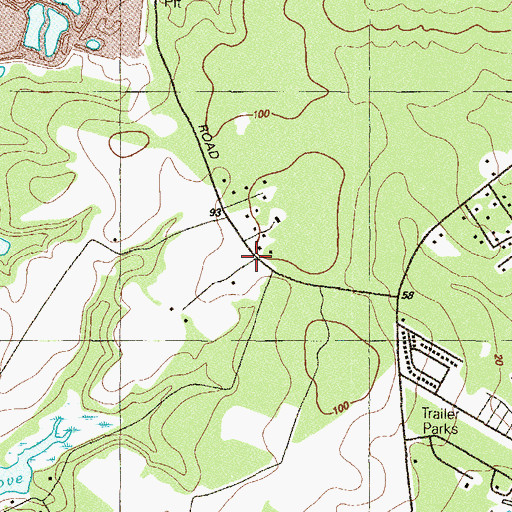 Topographic Map of Mountain Hill, MD