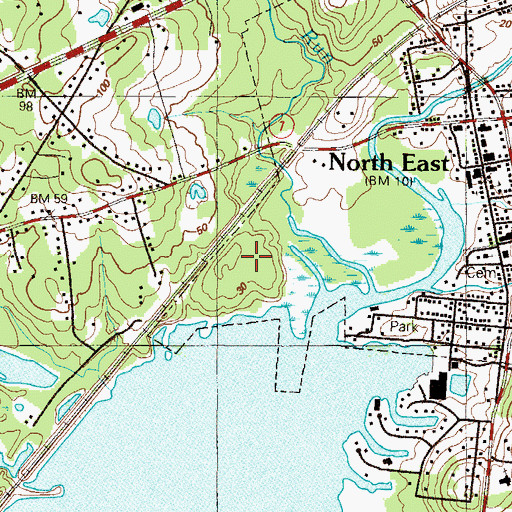 Topographic Map of North East Isles, MD
